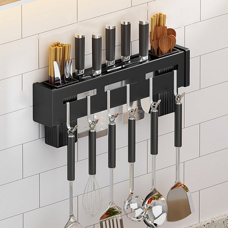 Kitchen Wall-mounted Rack Free Punching Chopsticks Holder, Brushed 30cm, Brushed 40cm, Brushed 50cm, Brushed 60cm, Black 30cm, Black 40cm, Black 50cm, Black 60cm