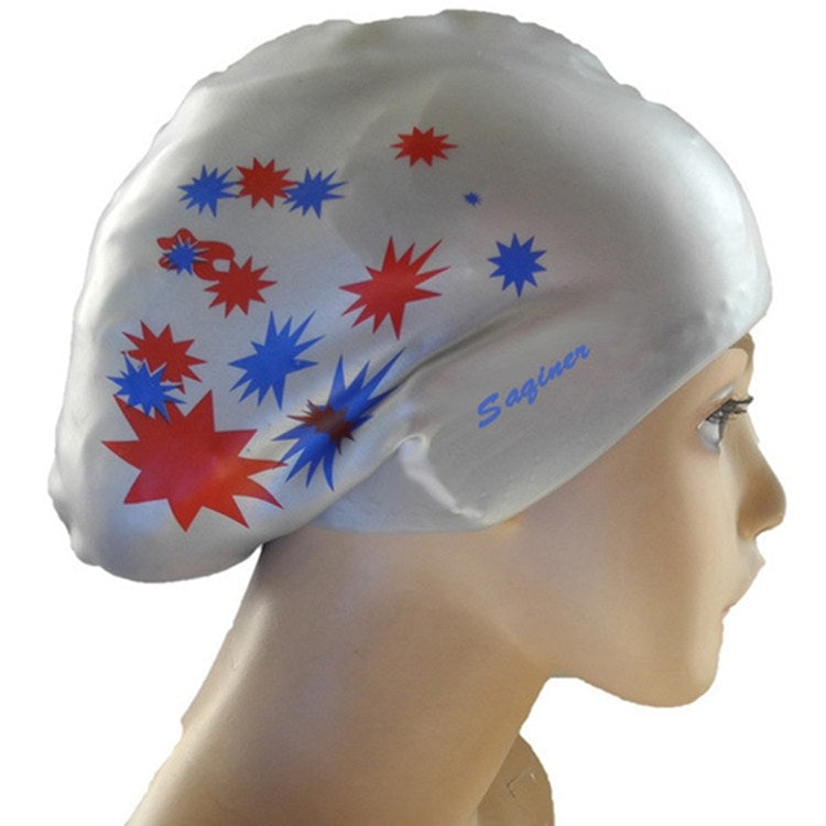 Printed Silicone Swimming Cap Waterproof Swimming Cap for Long Hair, Long Hair Swimming Cap, Long Hair Printed Swimming Cap(Purple), Long Hair Printed Swimming Cap(Gray), Long Hair Printed Swimming Cap(Navy Blue), Long Hair Printed Swimming Cap(Sky Blue)