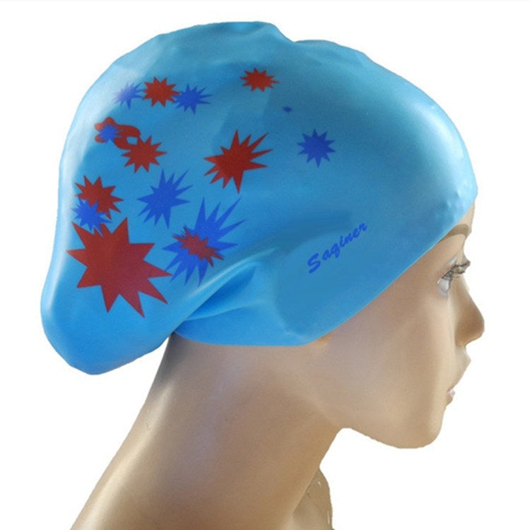 Printed Silicone Swimming Cap Waterproof Swimming Cap for Long Hair, Long Hair Swimming Cap, Long Hair Printed Swimming Cap(Purple), Long Hair Printed Swimming Cap(Gray), Long Hair Printed Swimming Cap(Navy Blue), Long Hair Printed Swimming Cap(Sky Blue)