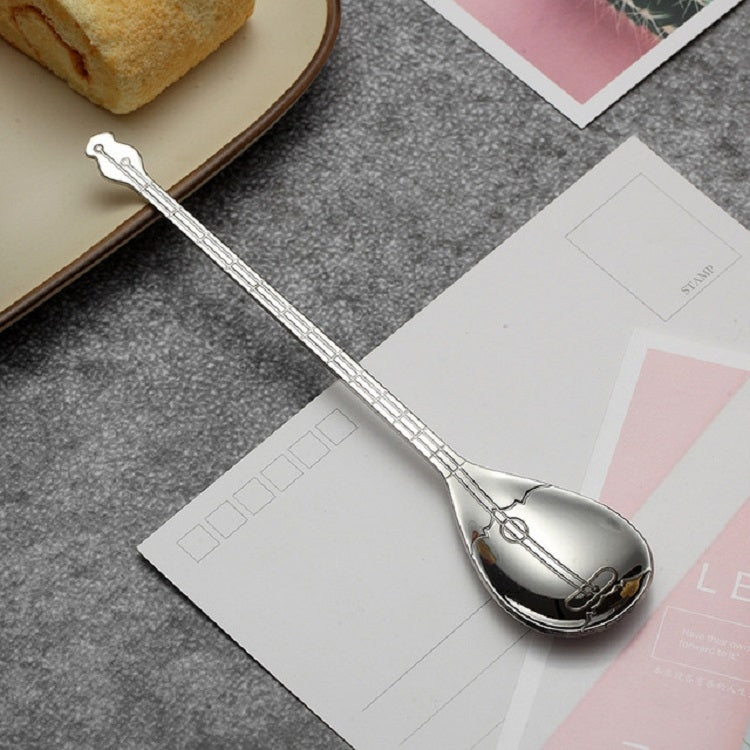 Stainless Steel Coffee Mixing Spoon Creative Musical Instrument Shape Spoon, Guitar Silver, Octagonal Silver, Lute Silver, Yueqin Silver, Guitar Titanium Gold, Octagonal Titanium Gold, Lute Titanium Gold, Yueqin Titanium Gold, Guitar Rose Gold         ...