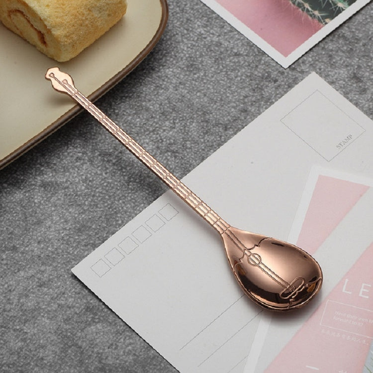 Stainless Steel Coffee Mixing Spoon Creative Musical Instrument Shape Spoon, Guitar Silver, Octagonal Silver, Lute Silver, Yueqin Silver, Guitar Titanium Gold, Octagonal Titanium Gold, Lute Titanium Gold, Yueqin Titanium Gold, Guitar Rose Gold         ...