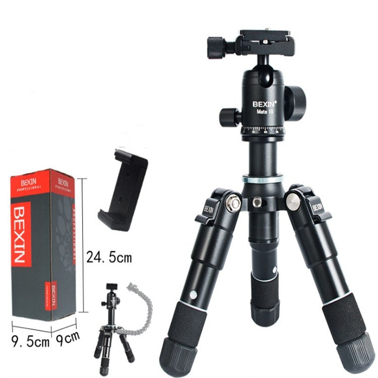 BEXIN Mate 10 Mobile Phone Camera Desktop Aluminum Alloy Tripod Mount Live Broadcast Selfie Stick Tripod, BEXIN Mate 10