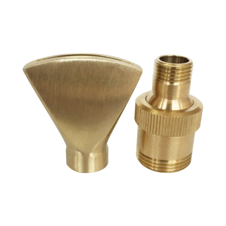 Water View Rockery Fountain All Copper Stainless Steel Adjustable Universal Fan-shaped Flat Nozzle, 6 Point, 1 inch, 1.5寸, 2寸
