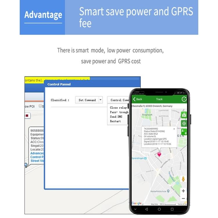 TK202B 4G Car Truck Vehicle Tracking GSM GPRS GPS Tracker Support AGPS, Battery Capacity: 5000mAh, 4G 5000mAh