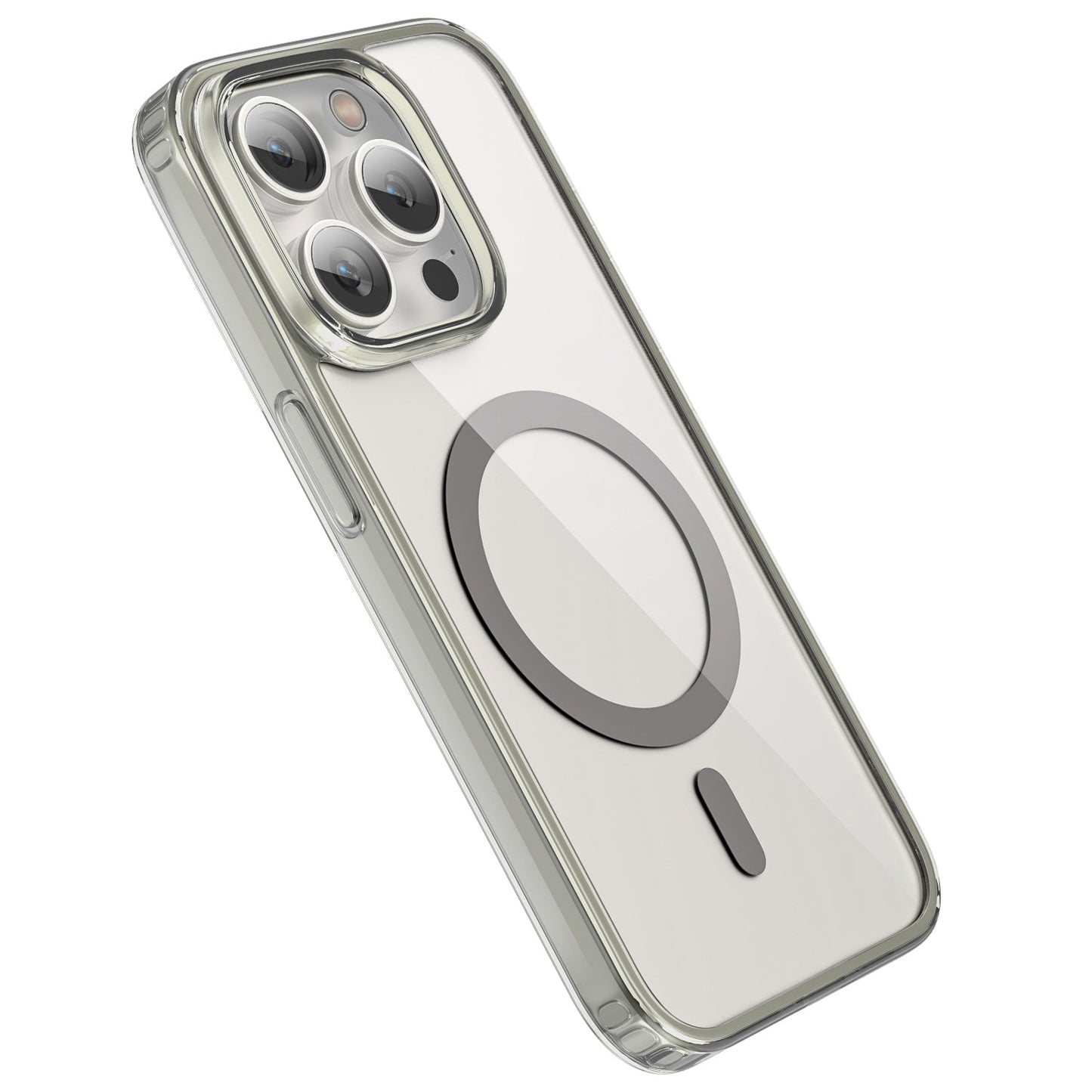 iPhone 15 Pro Max Crystal Clear Magnetic Slim-Fit Protective Case with MagSafe for Wireless Charging