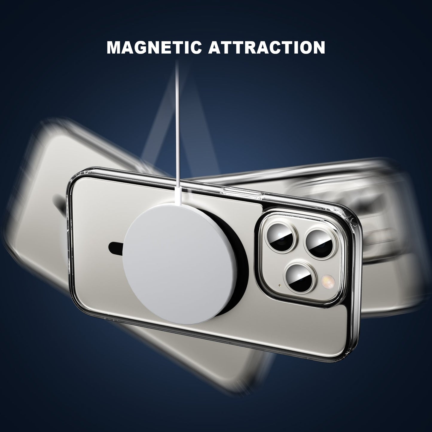 iPhone 15 Pro Crystal Clear Magnetic Slim-Fit Protective Case with MagSafe for Wireless Charging