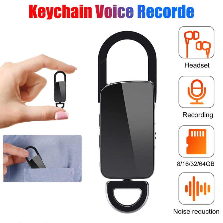 S20 8GB Keychain HD Noise Reduction Portable Recording Pen, 8GB