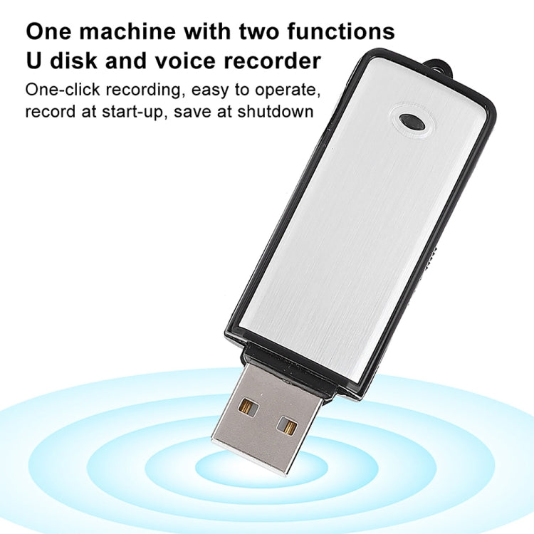 SK858 16GB Rechargeable Portable U-Disk Meeting Voice Recorder, 16GB