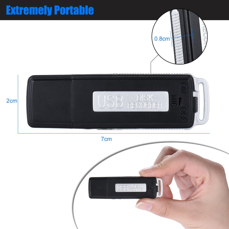 SK868 16GB Rechargeable Portable U-Disk Voice Recorder, 16GB