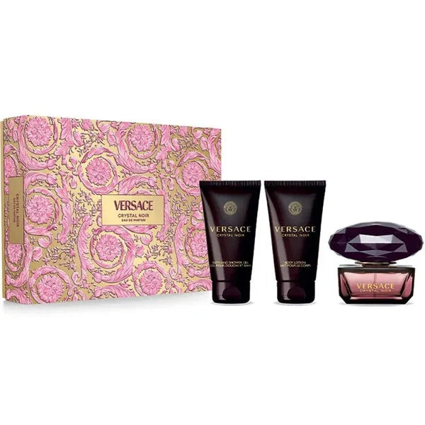 Versace Crystal Noir Gift Set 50ml EDP + 50ml Body Lotion + 50ml Shower Gel