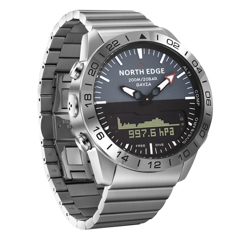 North Edge GAVIA Men Outdoor Sport 50m Waterproof Smart Digital Watch Diving Watch, Support Barometer & Pedometer, GAVIA