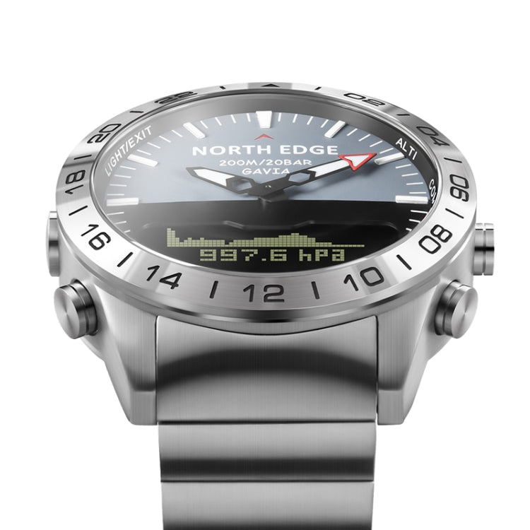 North Edge GAVIA Men Outdoor Sport 50m Waterproof Smart Digital Watch Diving Watch, Support Barometer & Pedometer, GAVIA