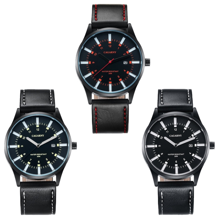 CAGARNY 6866 Fashion Dual Quartz Movement Wrist Watch with Genuine Leather Band(Orange Number), WA1024A, WA1024B, WA1024C