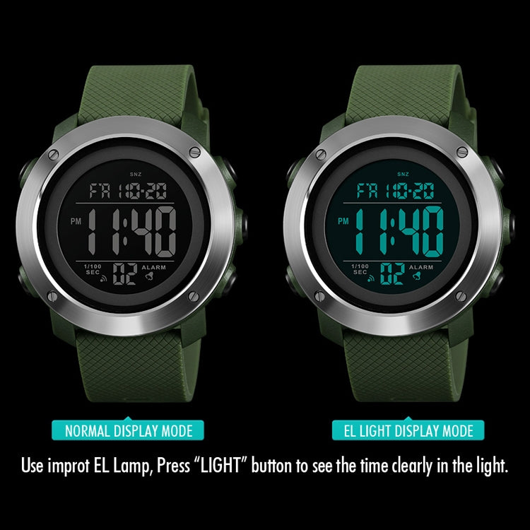 SKMEI 1426 Multifunctional Outdoor Fashion Noctilucent Waterproof White Machine Rubber Ring Digital Watch, White Machine Rubber Ring, 1426 White Machine Rubber Ring