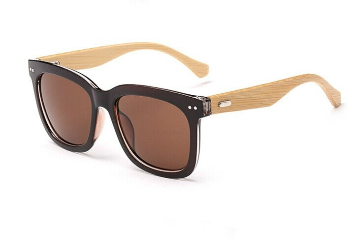 Bamboo Sunglasses, sand black, Brown, curd