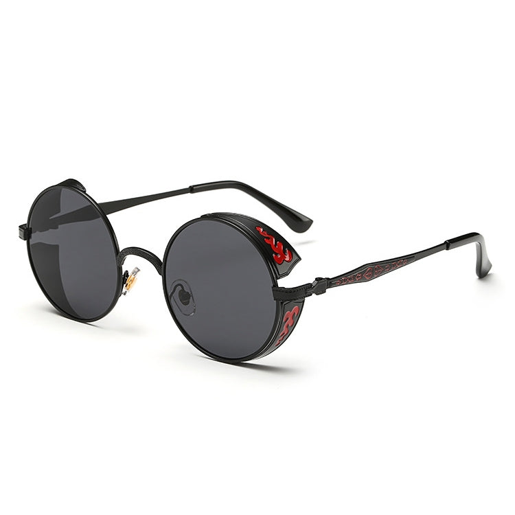 Retro Carved Round Sunglasses, Sunglasses#Tyrant gold box gold, Sunglasses#Gold frame gray sheet, Sunglasses#Gold frame red film, Sunglasses#silver frame ice blue, Sunglasses#silver frame gray sheet, Sunglasses#silver frame white mercury               ...