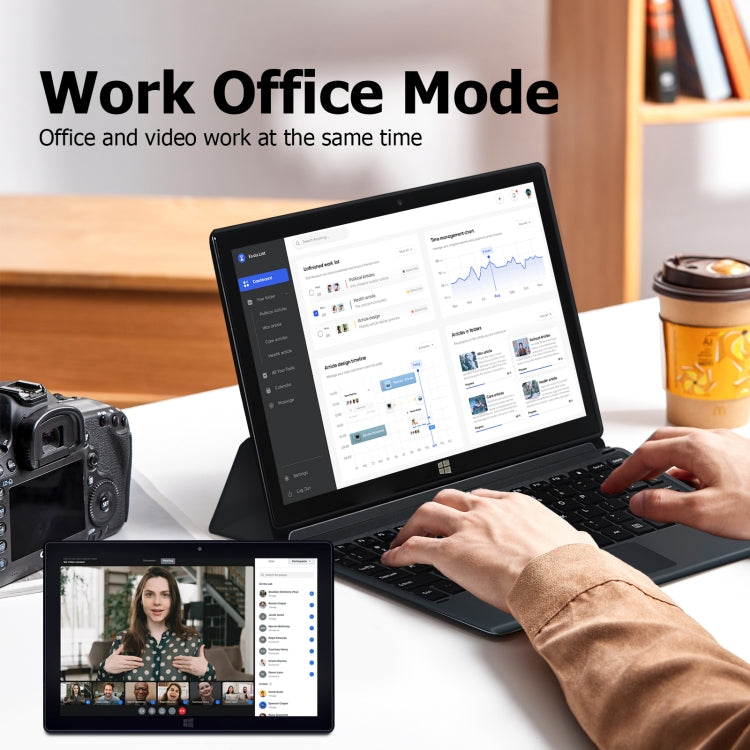 Windows 10, Intel Celeron J3455 Quad Core, Support TF Card & HDMI & Bluetooth & Dual WiFi, with Keyboard, N4000 4-Core 8GB+128GB with Keyboard