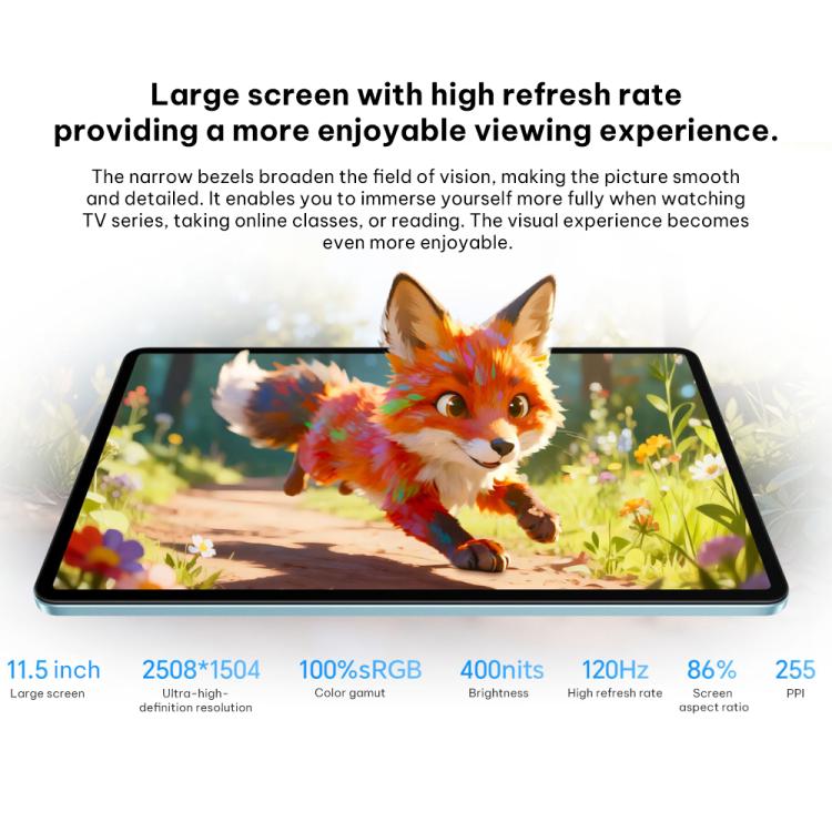 Honor Pad X10 Pro WiFi Tablet PC, 11.5 inch 8GB+128GB MagicOS 9.0 Qualcomm Snapdragon 685 Octa Core, 8GB+128GB