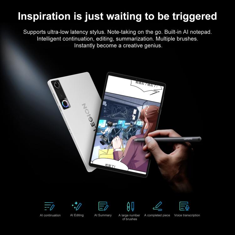 Lenovo LEGION Y700 Gen5 8.8 inch AI Gaming WIFI Tablet, 16GB+512GB, Android 16, Qualcomm Snapdragon 8 Elite Gen5, US Plug, 16GB+512GB