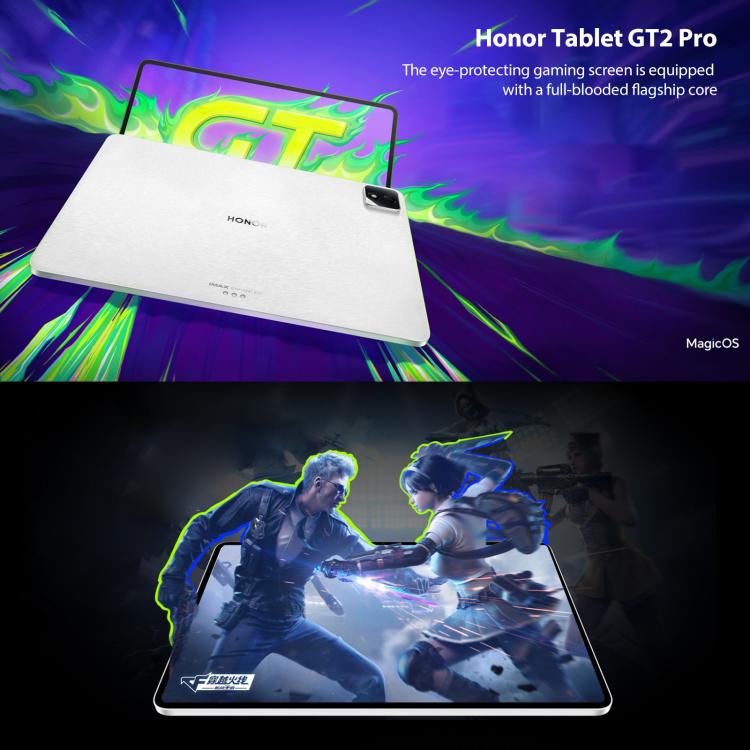 Honor Pad GT2 Pro WiFi Tablet PC, 12.5 inch 8GB+256GB MagicOS 9.0.1 Qualcomm Snapdragon 8 Gen3 Octa Core, 8GB+256GB