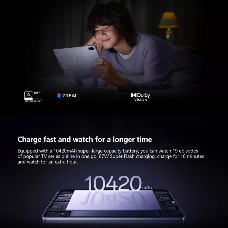 OPPO Pad 5 12.1 inch Soft Light Screen Tablet PC, 8GB+256GB, ColorOS 16.0 MediaTek Dimensity 9400+ Octa Core, 8GB+256GB Soft Light