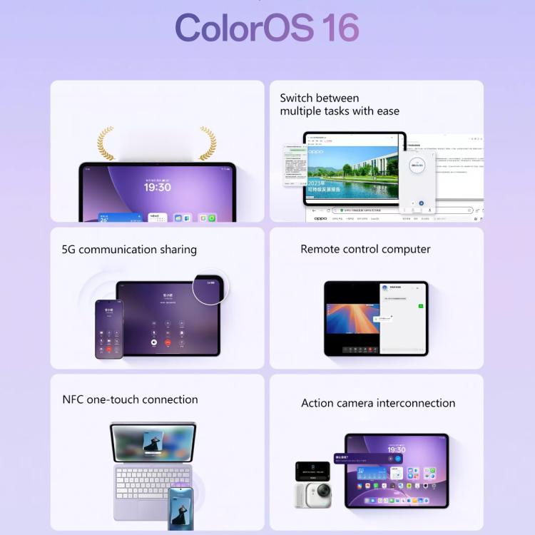 OPPO Pad 5 12.1 inch Soft Light Screen Tablet PC, 8GB+256GB, ColorOS 16.0 MediaTek Dimensity 9400+ Octa Core, 8GB+256GB Soft Light
