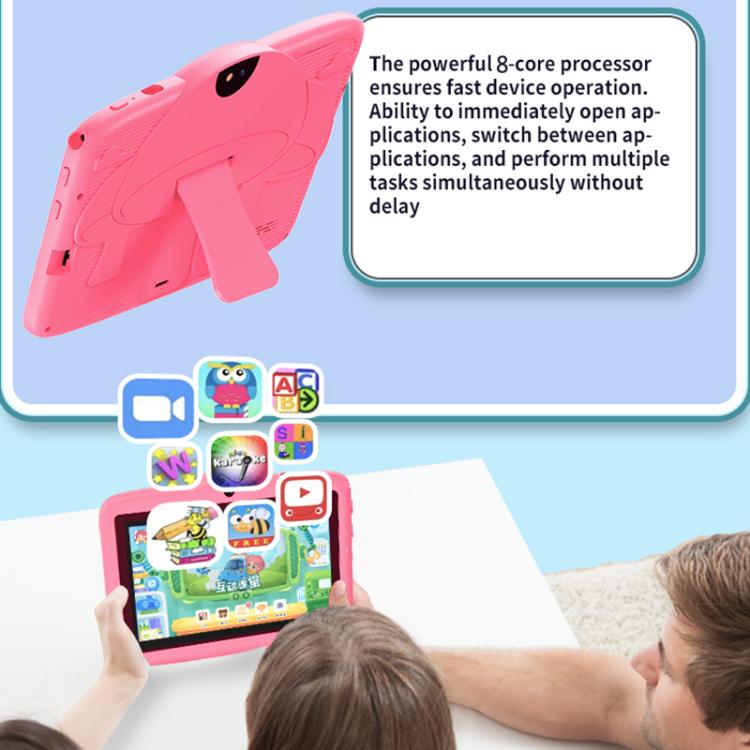 BDF 7 inch WiFi Kids Tablet PC with Mushroom Silicone Case, 1GB+16GB, Android 8.1 MTK6735 Quad Core CPU, US Plug, 3GB+32GB