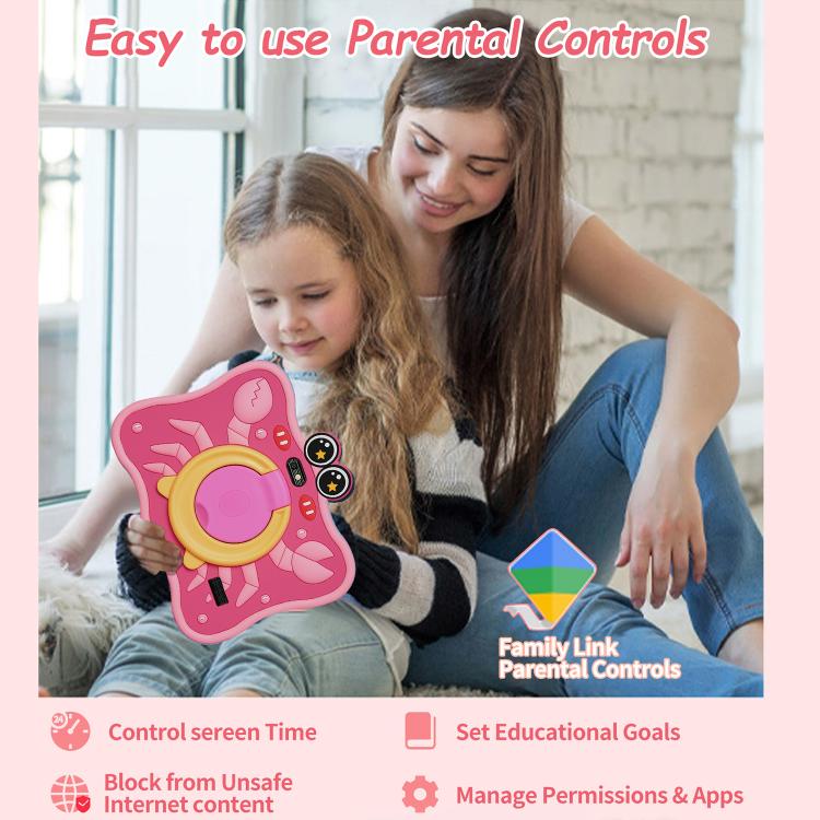 BDF 7 inch WiFi Kids Tablet PC with Crab Silicone Case, 1GB+16GB, Android 8.1 MTK6735 Quad Core CPU, US Plug, 3GB+32GB