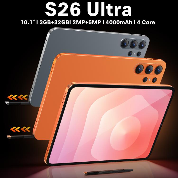 S26 Ultra 10.1 inch WiFi Tablet PC, 3GB+32GB, Android 10 MTK6750 Octa Core, EU Plug, EU Plug