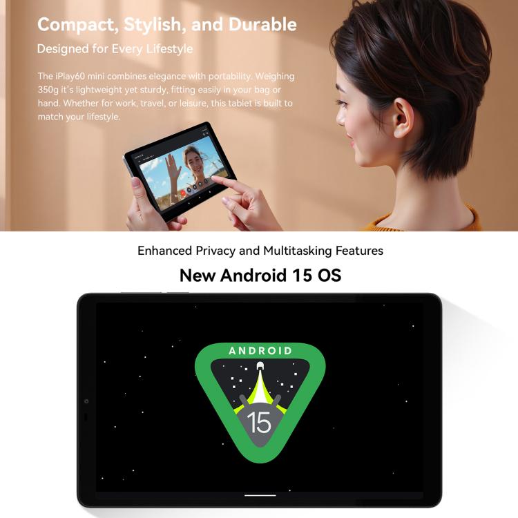 ALLDOCUBE iPlay 60 mini 4G LTE Tablet PC, 4GB+128GB, 8.68 inch Android 14 Unisoc T606 Octa Core Support Dual SIM, iPlay 60 mini