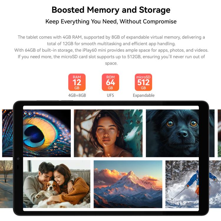 ALLDOCUBE iPlay 60 mini 4G LTE Tablet PC, 4GB+128GB, 8.68 inch Android 14 Unisoc T606 Octa Core Support Dual SIM, iPlay 60 mini