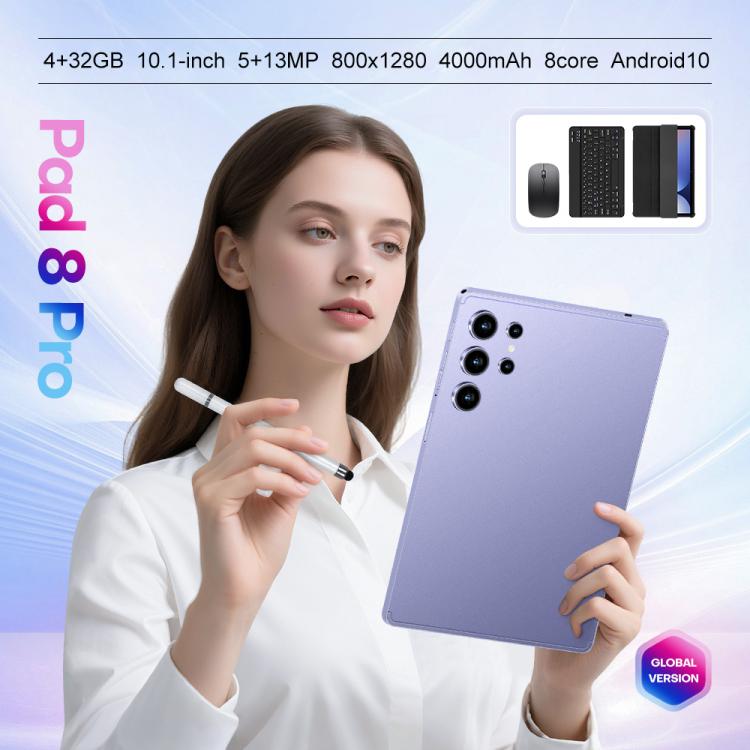 Pad 9 Pro 10.1 inch 4G LTE Tablet PC Combo Set, 4GB+32GB, Android 10 MT6755 Octa Core, with Keyboard / Mouse / Leather Case, AU Plug, AU Plug