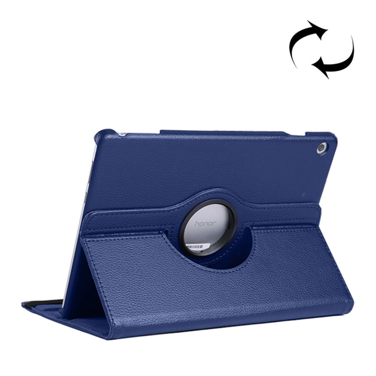 Litchi Texture Horizontal Flip 360 Degrees Rotation Leather Case for Huawei MediaPad T5 10.1, with Holder, For MediaPad T5 10.1