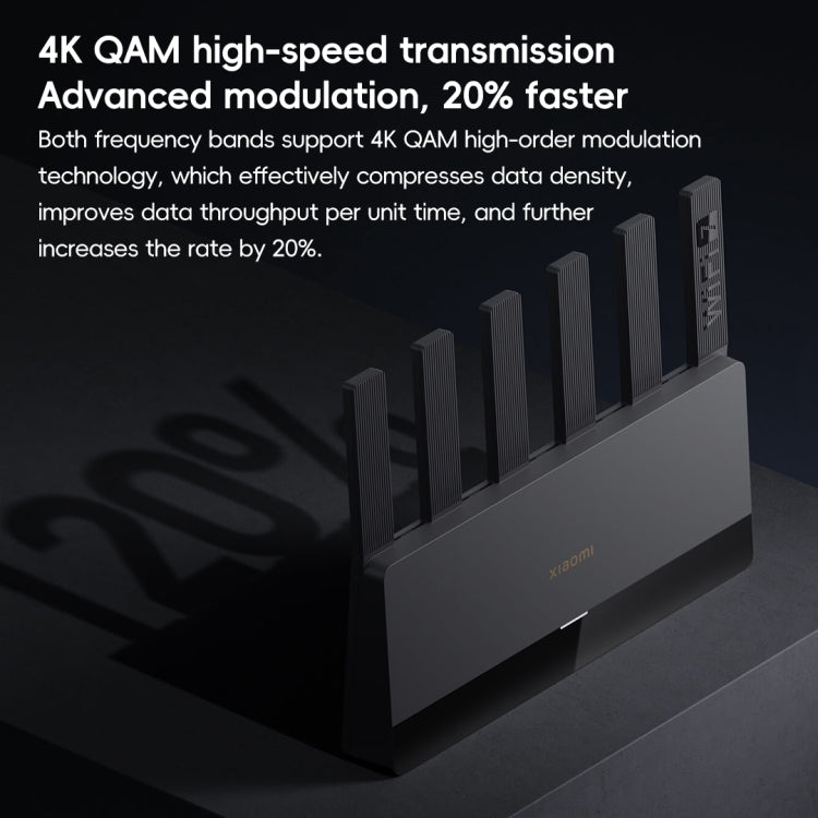 Xiaomi Router BE6500 WiFi 7 2.4GHz 5.0GHz Dual Band 4-Core 2.5G Port, US Plug, BE6500