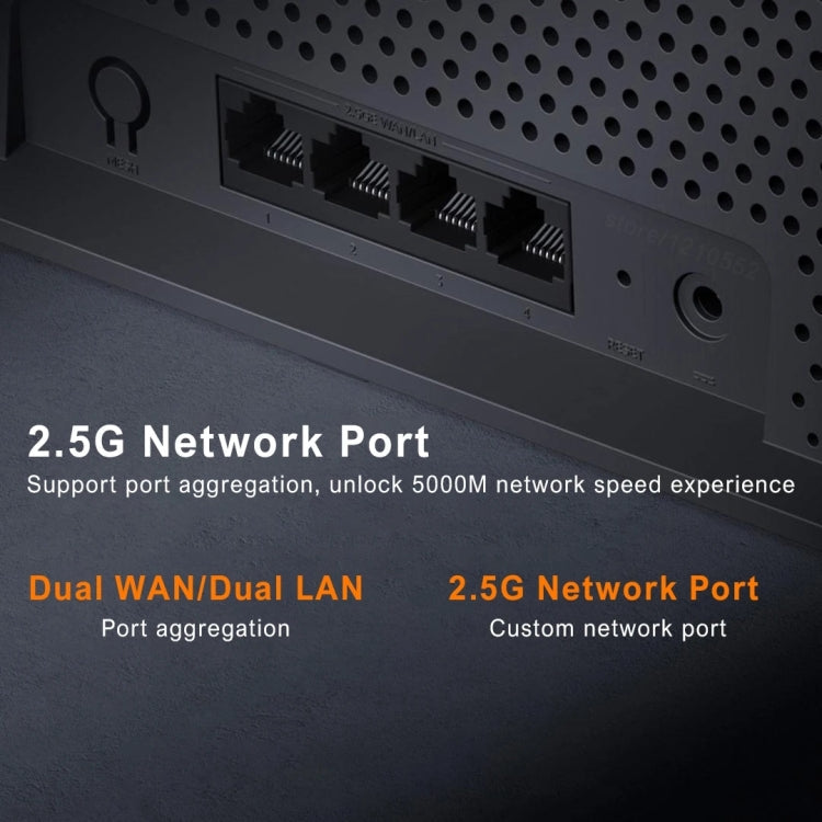 Xiaomi Router BE6500 WiFi 7 2.4GHz 5.0GHz Dual Band 4-Core 2.5G Port, US Plug, BE6500