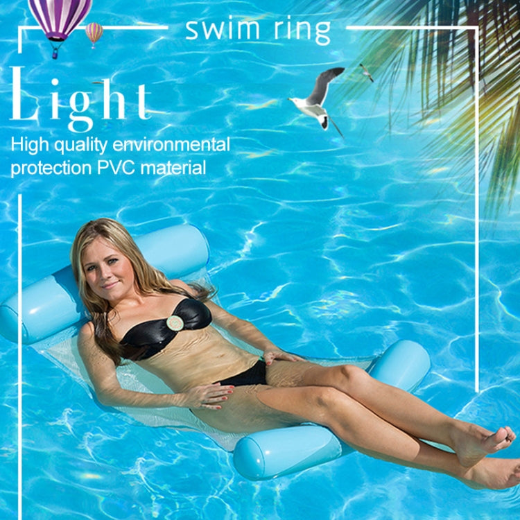 Foldable Double-purpose Backrest Float Hammock with Net, Size: 130x73cm, Size: 130x73cm (Sapphire Blue)