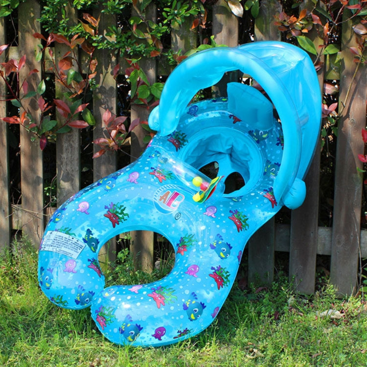 Water Fun Children Sunshade Swimming Circle Yacht, Size: 100x70cm, Yellow Pattern, Blue Marine Fish Pattern, Beige Marine Fish Pattern
