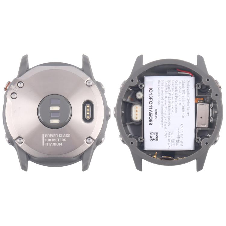 For Garmin Fenix 6x Original Disassembled Back Cover, For Garmin Fenix 6x / Fenix 6X Pro(Original), For Garmin Fenix 6x / Fenix 6X Pro(Original,Silver)