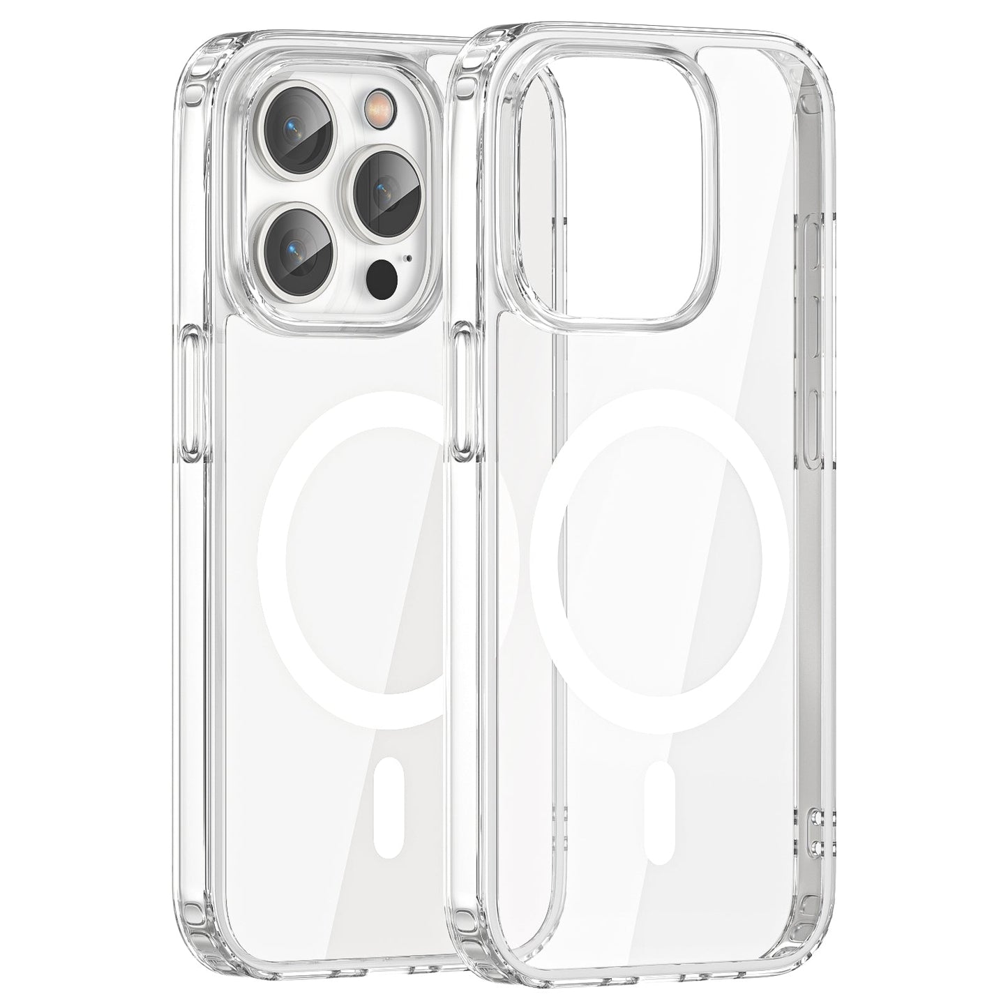 iPhone 15 Pro Crystal Clear Magnetic Slim-Fit Protective Case with MagSafe for Wireless Charging