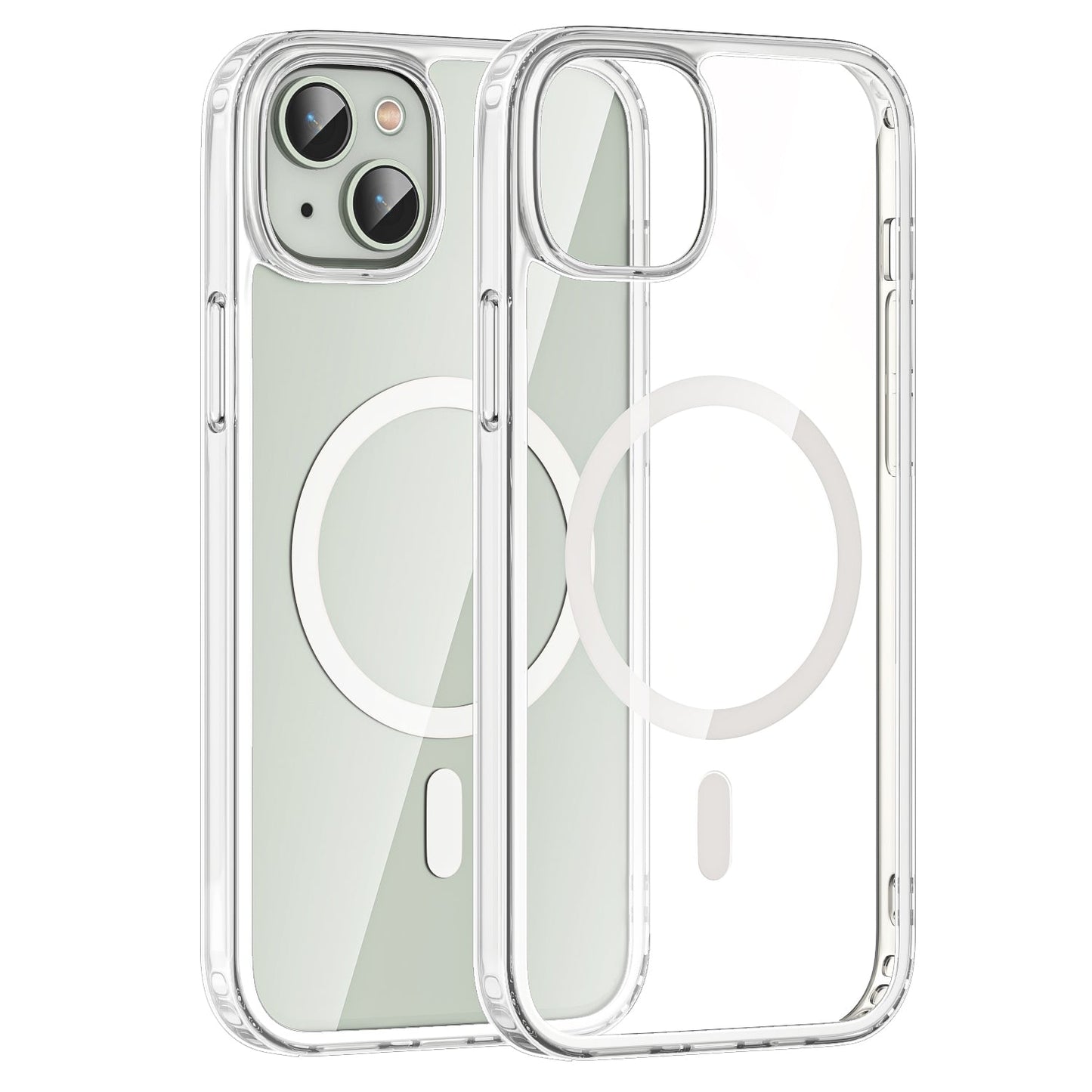 iPhone 15 Plus Crystal Clear Magnetic Slim-Fit Protective Case with MagSafe for Wireless Charging