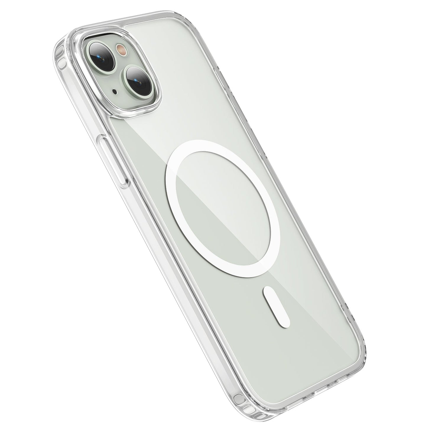 iPhone 15 Plus Crystal Clear Magnetic Slim-Fit Protective Case with MagSafe for Wireless Charging