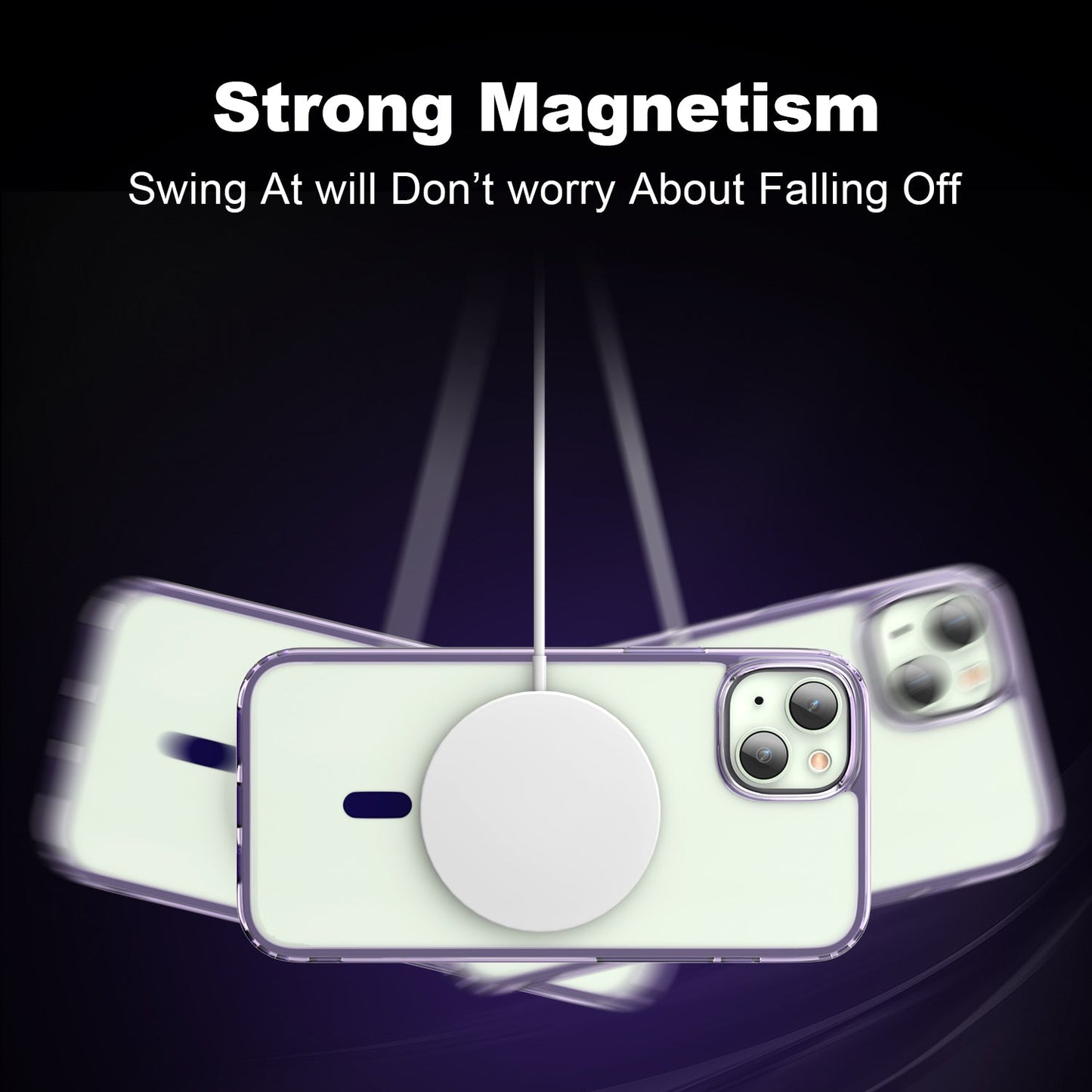 iPhone 15 Plus Crystal Clear Magnetic Slim-Fit Protective Case with MagSafe for Wireless Charging