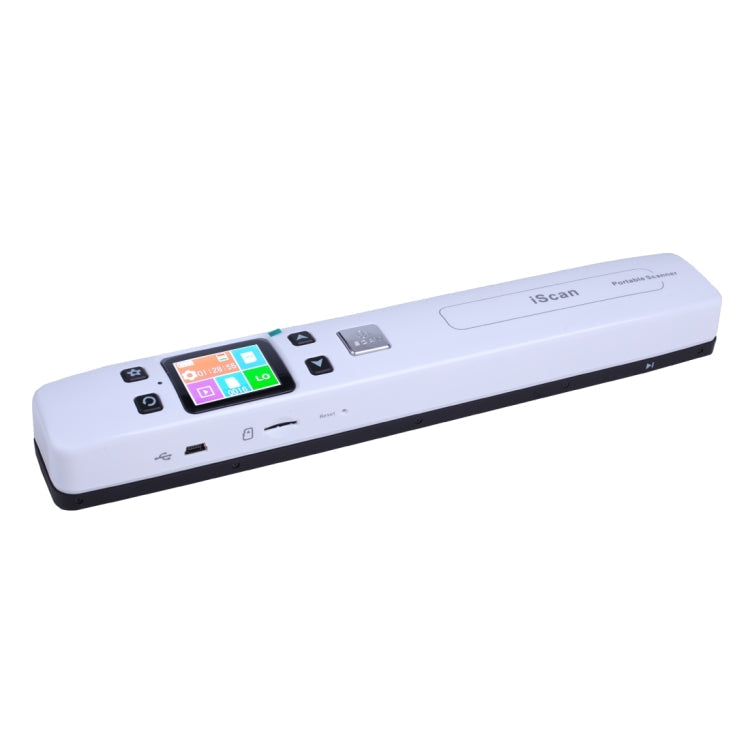 iScan02 Double Roller Mobile Document Portable Handheld Scanner with LED Display,  Support 1050DPI  / 600DPI  / 300DPI  / PDF / JPG / TF, iScan02 White, iScan02 Black