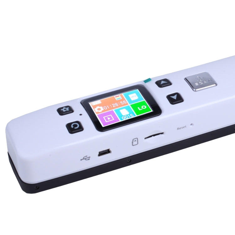 iScan02 Double Roller Mobile Document Portable Handheld Scanner with LED Display,  Support 1050DPI  / 600DPI  / 300DPI  / PDF / JPG / TF, iScan02 White, iScan02 Black