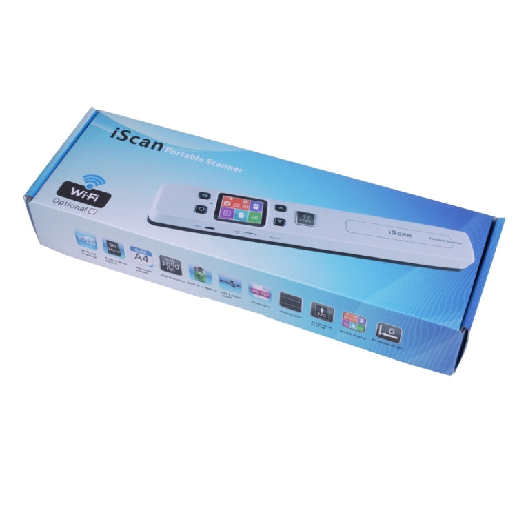 iScan02 Double Roller Mobile Document Portable Handheld Scanner with LED Display,  Support 1050DPI  / 600DPI  / 300DPI  / PDF / JPG / TF, iScan02 White, iScan02 Black