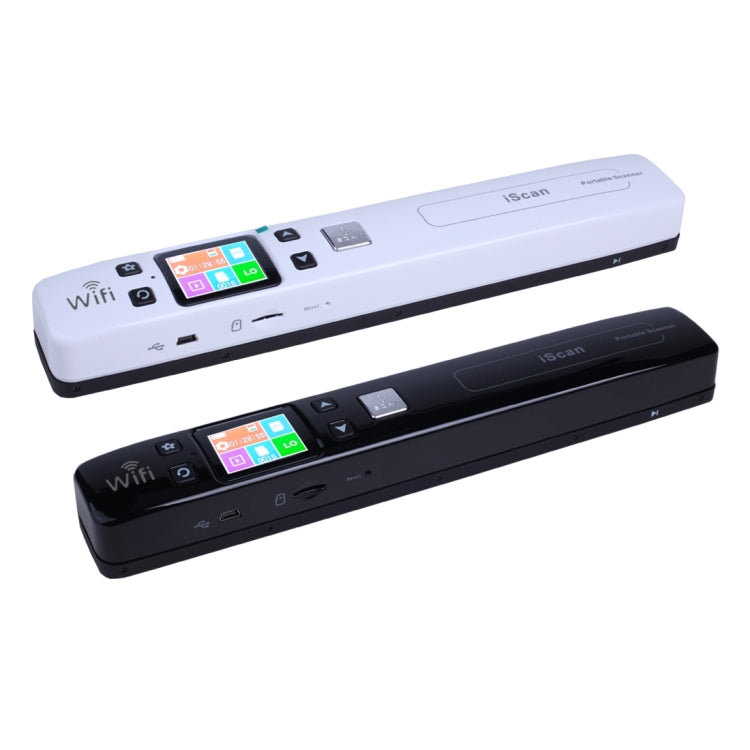 iScan02 WiFi Double Roller Mobile Document Portable Handheld Scanner with LED Display,  Support 1050DPI  / 600DPI  / 300DPI  / PDF / JPG / TF, WiFi iScan02 Black, WiFi iScan02 White