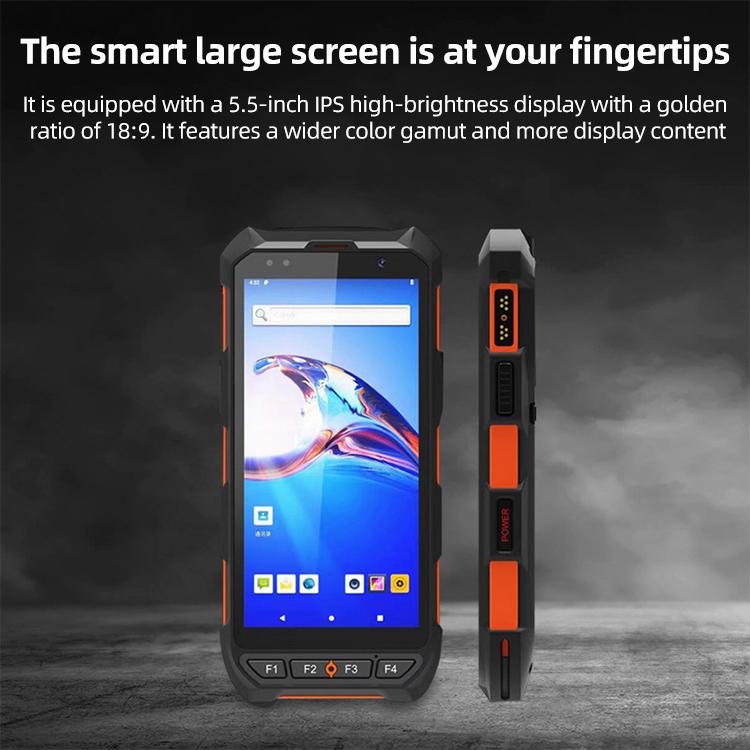 5.5 inch Android 10 IP65 RFID Handheld Industrial Data Terminal Barcode Scanner, Style: NFC UHF, NFC HF