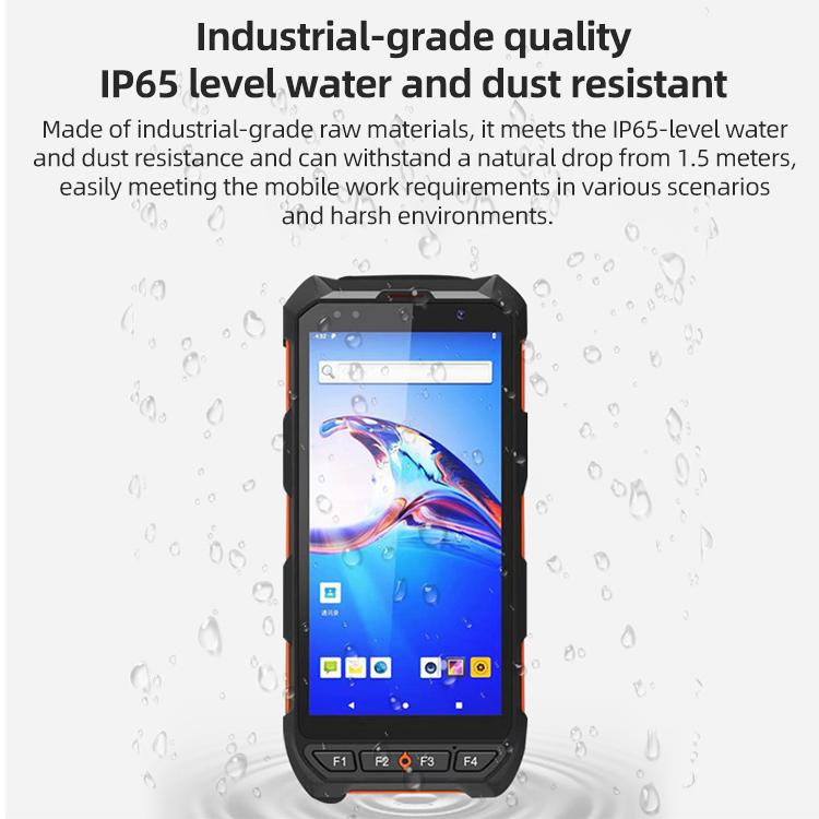 5.5 inch Android 10 IP65 Handheld Industrial Data Terminal Barcode Scanner, Style: RFID UHF + 2D Head, RFID UHF + 2D Head