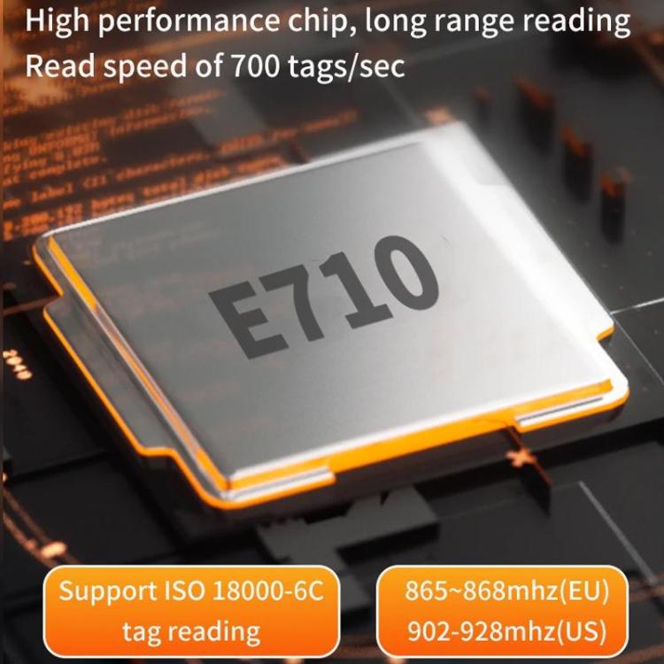 E710 Chip Long Range RFID UHF Portable Handheld Bluetooth Reader, Style: Enhanced + 2D Head, Enhanced + 2D Head, EU Plug, Enhanced + 2D Head, US Plug, Enhanced + 2D Head, UK Plug