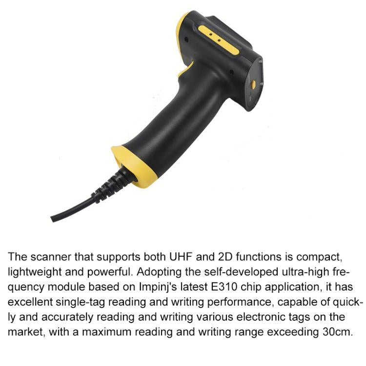 UHF RFID Handheld Card Reader Cash Register Settlement Scanner, Style: Bluetooth, Bluetooth
